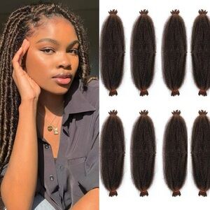 LOCEAST Springy Afro Twist Hair 16” Pre- Separated Springy 6 Packs